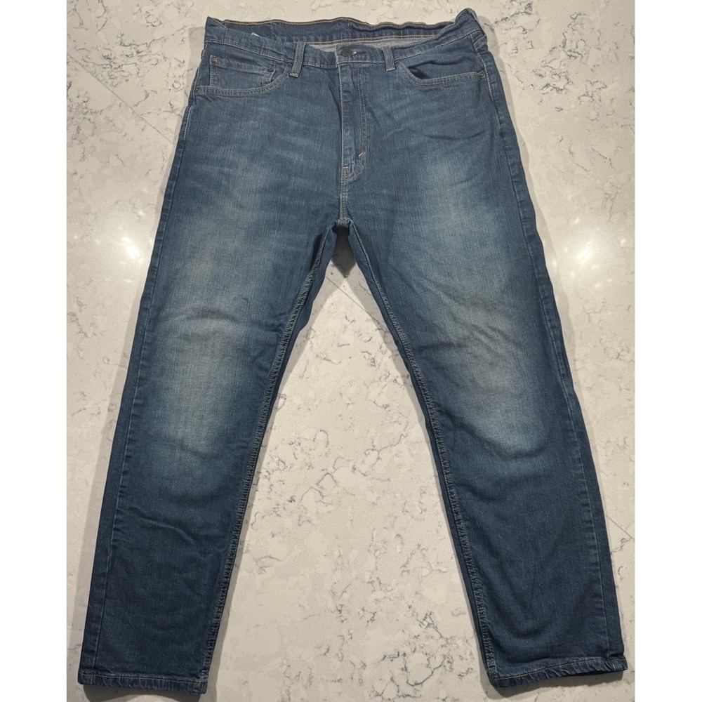 Levi's 505 Jeans Mens 36x30 Blue Medium Wash Regular‎ Fit Straight Leg Stretch